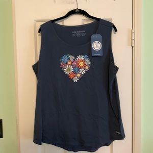 Life is Good sleeveless tee nwt